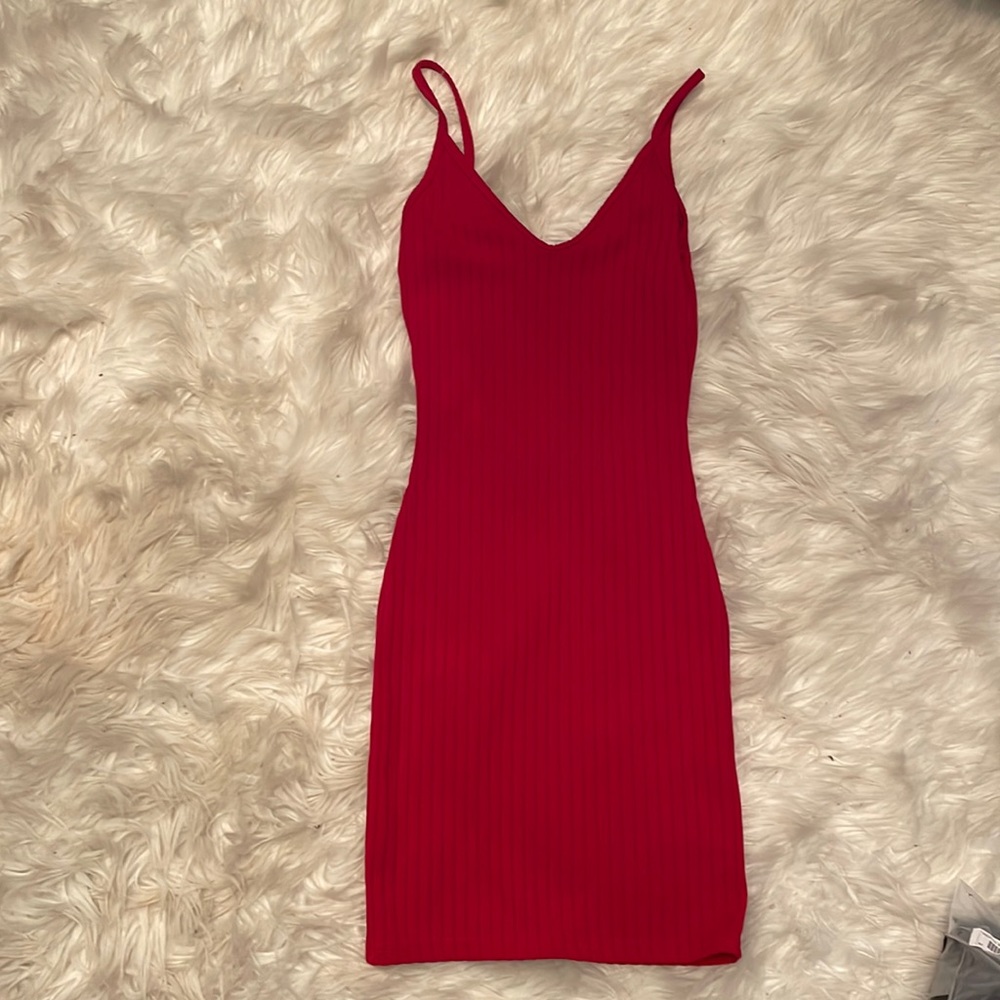 Red knit dress size 2 from Pretty Little Thing